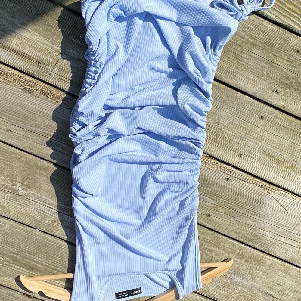 Blue draw string tight dress. From shien - Picture 3 of 4